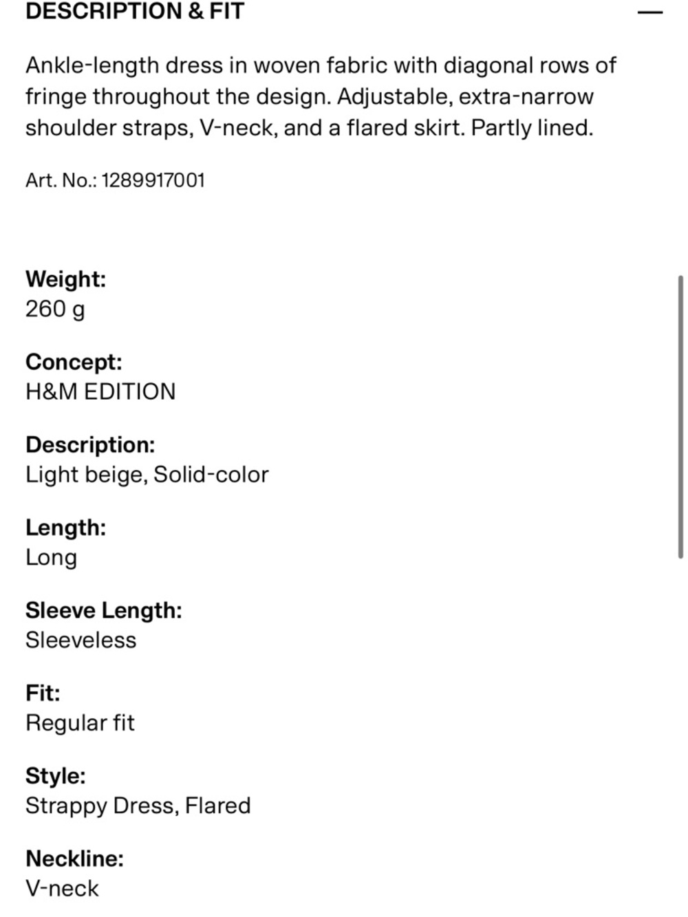 H&M Cream Textured Maxi Slip Dress - Picture 5 of 11